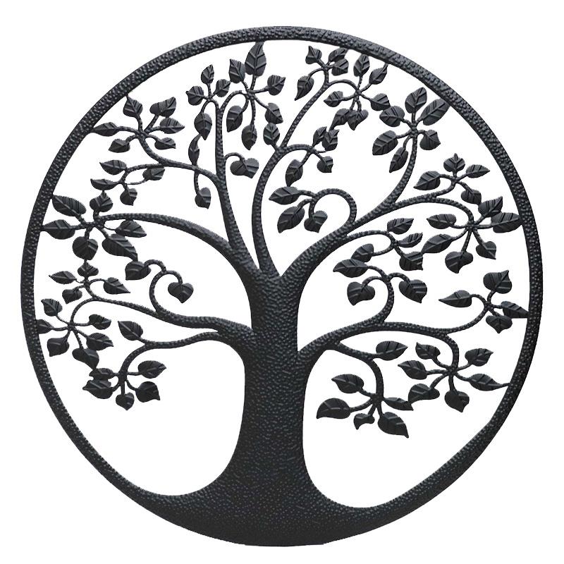 Tree Of Life Circle Black