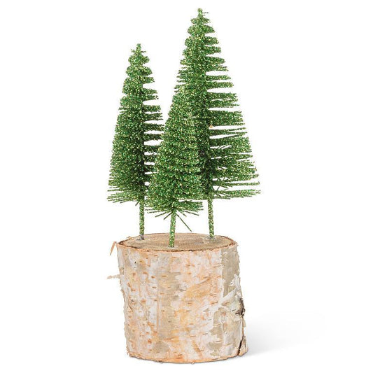Glitter Brush Tree Trio