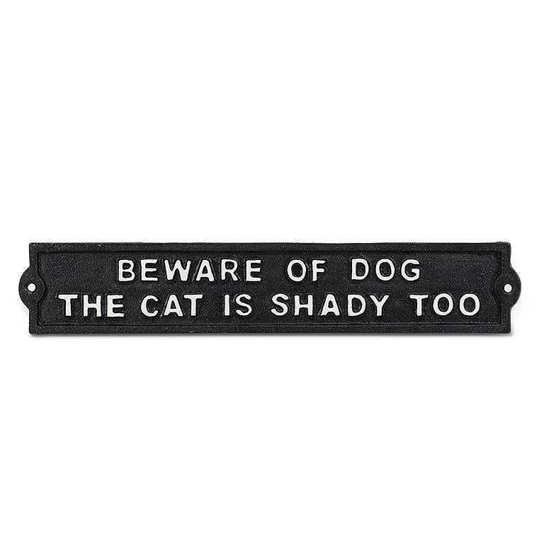 Rectangle "Beware of Dog" Sign