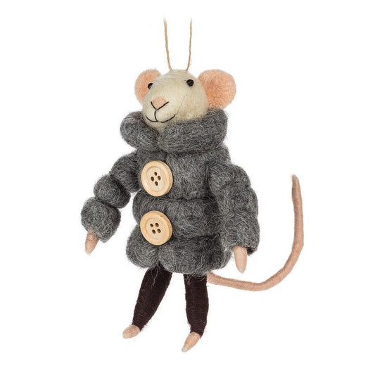 Mouse with Puffy Parka Ornament