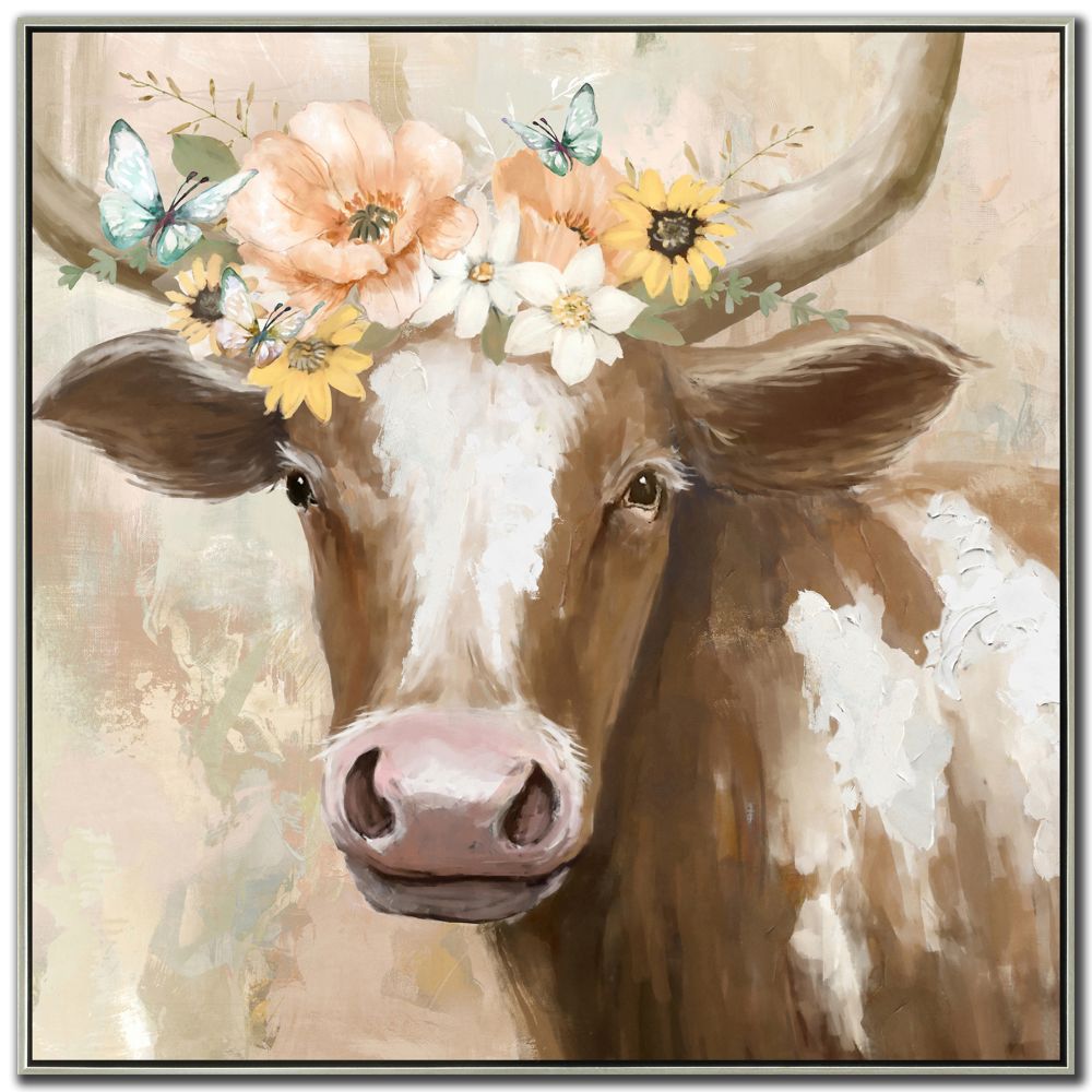 Peach Floral Antlers