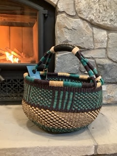 Big Blue Moma - Round Large Basket