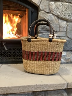 Big Blue Moma - Tulip Shape Basket with handles