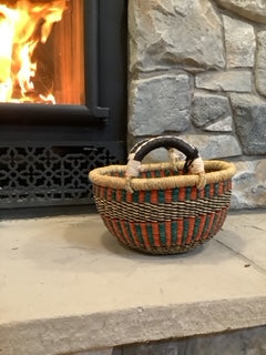 Big Blue Moma - Round Small Two Handled basket