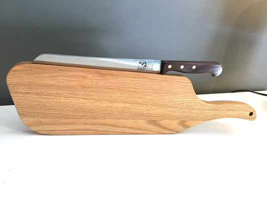 GROHMANN KNIVES - Oak French Bread Board w/ bread knife -$168.00