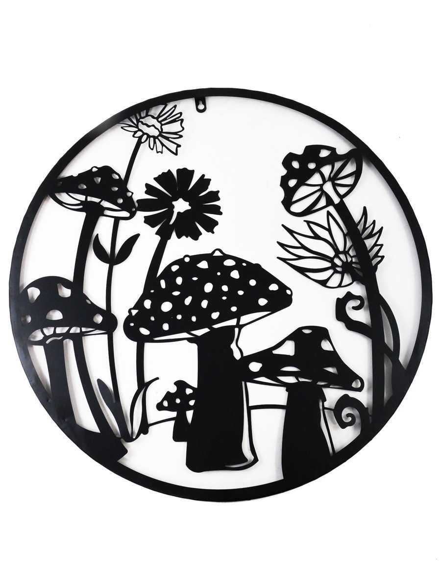 Iron Black Wall Art - Mushroom
