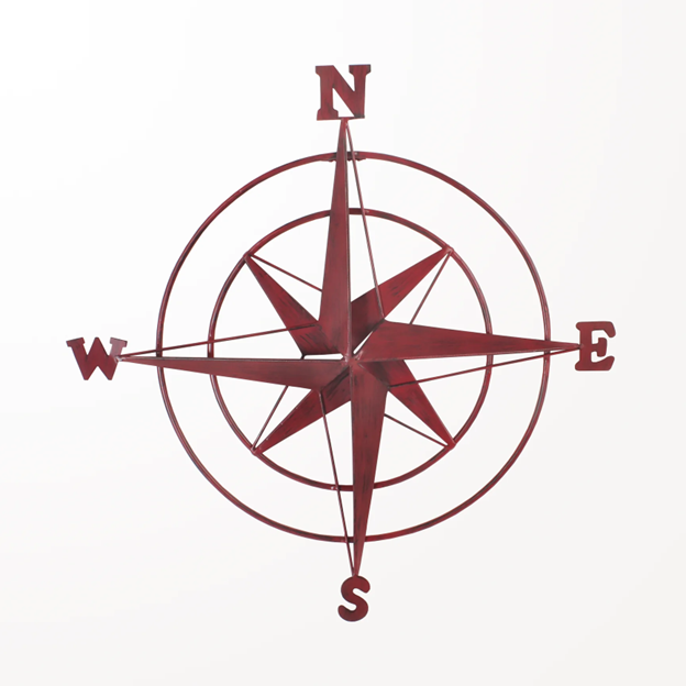 Red Star Navigation Metal Wall Art