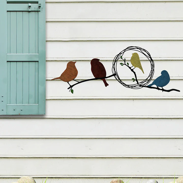 Four Bird Metal Wall Art