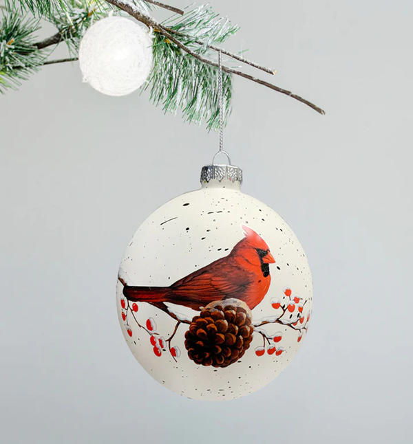 Cardinal & Pinecone Ornament