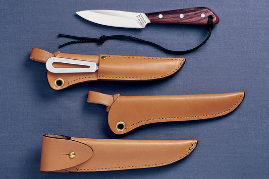 GROHMANN HUNTING KNIVES -R3SA, CAF- Stainless Steel Overlap Sheath- $145.00