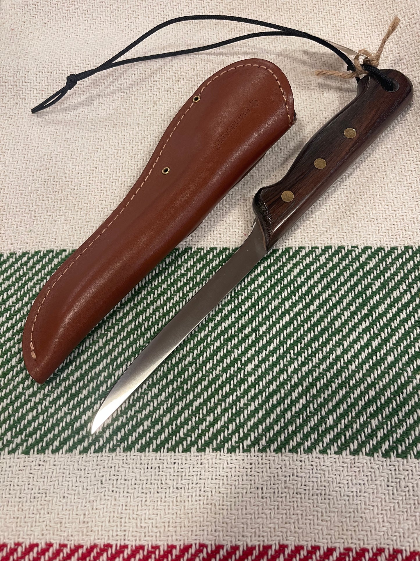 GROHMANN KITCHEN KNIVES- Regular Line Fillet Knife & Leather Sheath RF500S $106