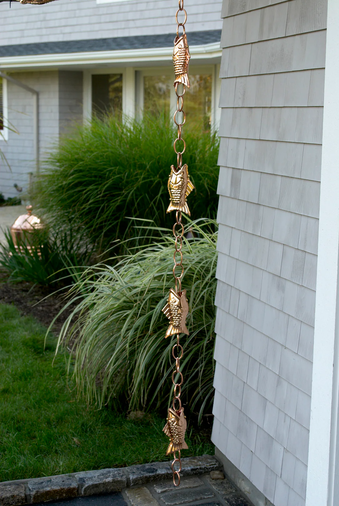 Fish Rain Chain - 8.5 ft., with 4 Large Figures