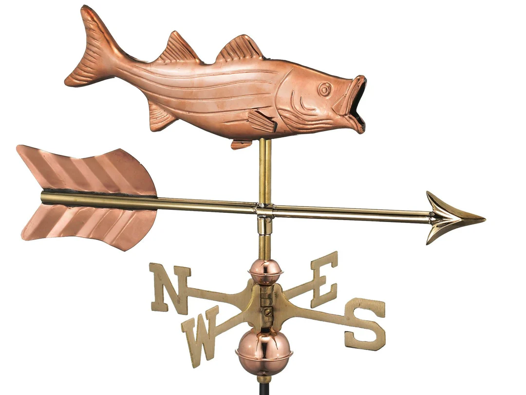 Bass with Arrow Cottage Weathervane
