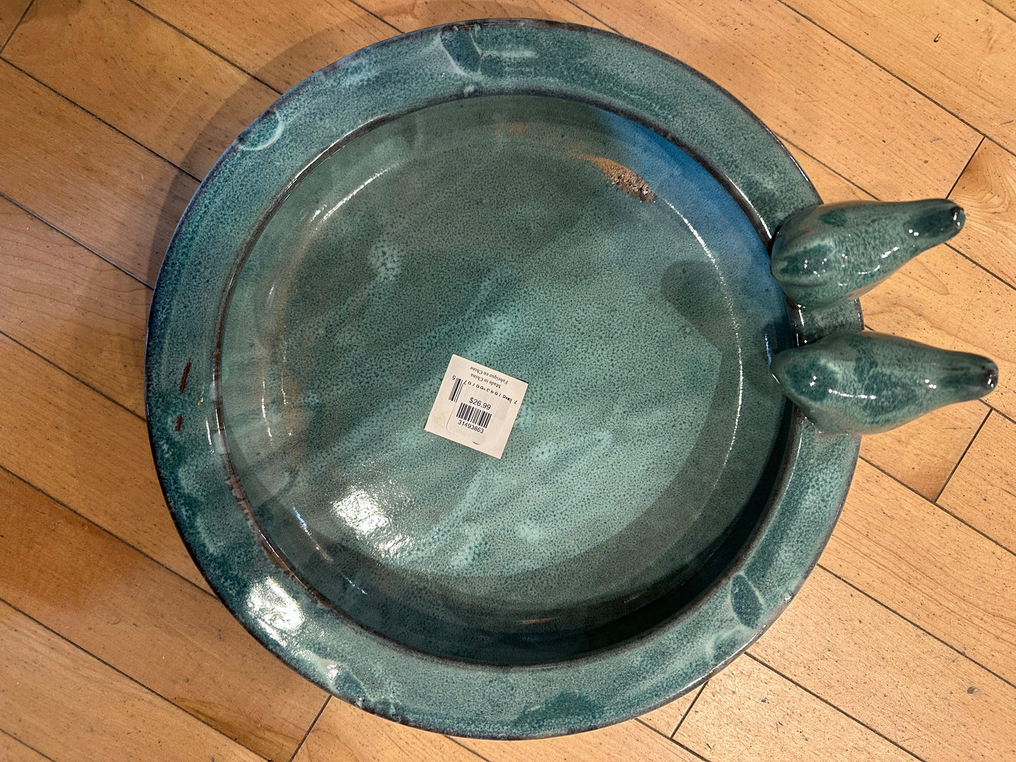 Round Ceramic Bird Bath
