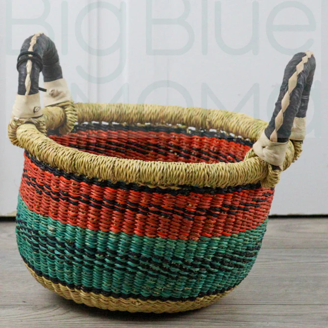 Big Blue Moma - Round Small Two Handled basket