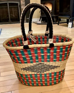 Big Blue Moma - Tulip Shape Basket with handles