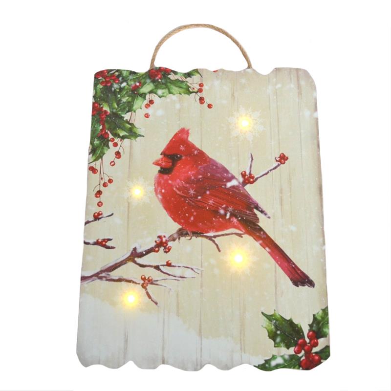 Christmas - LED Cardinal Wall Art