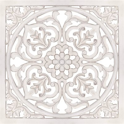 Décor - Wood Floral Medallion Wall Panel