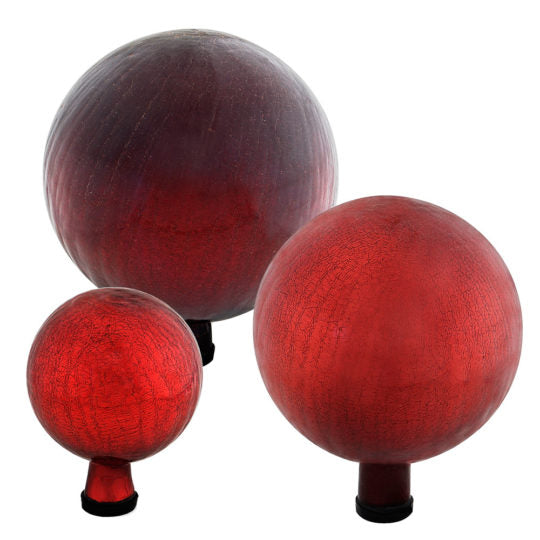 Gazing Ball - 10" - Red