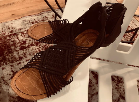 Sandals - 'Vegas' - Black - Country Stoves and Sunrooms Ltd