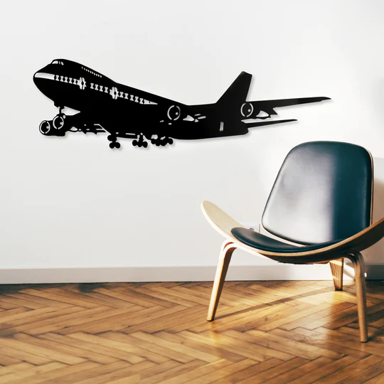 Décor - Jumbo Jet Metal Silhouette