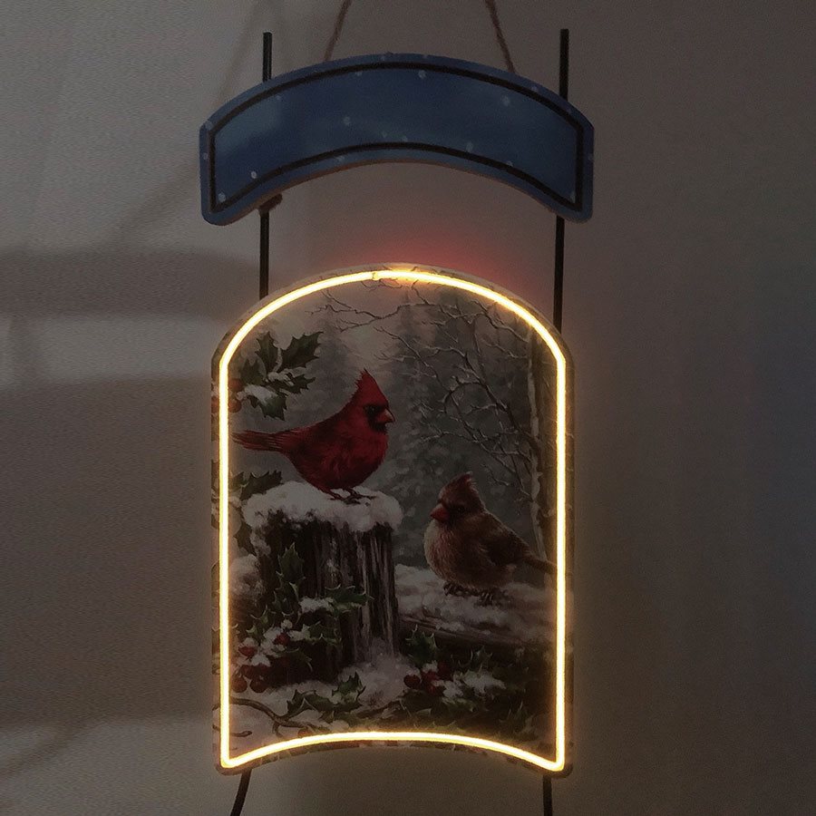 Christmas - Decorative Sleigh w/ LED Lights