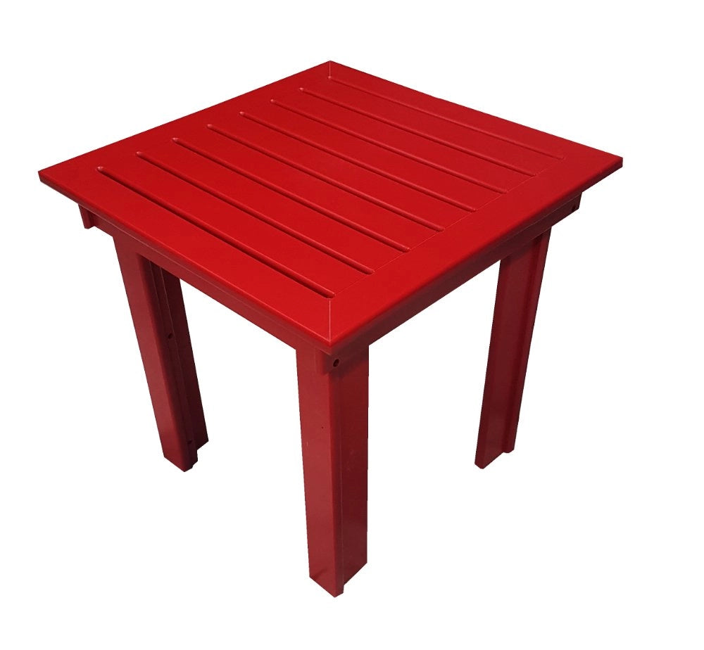 Beaver Springs - Square Slatted Side Table - Red
