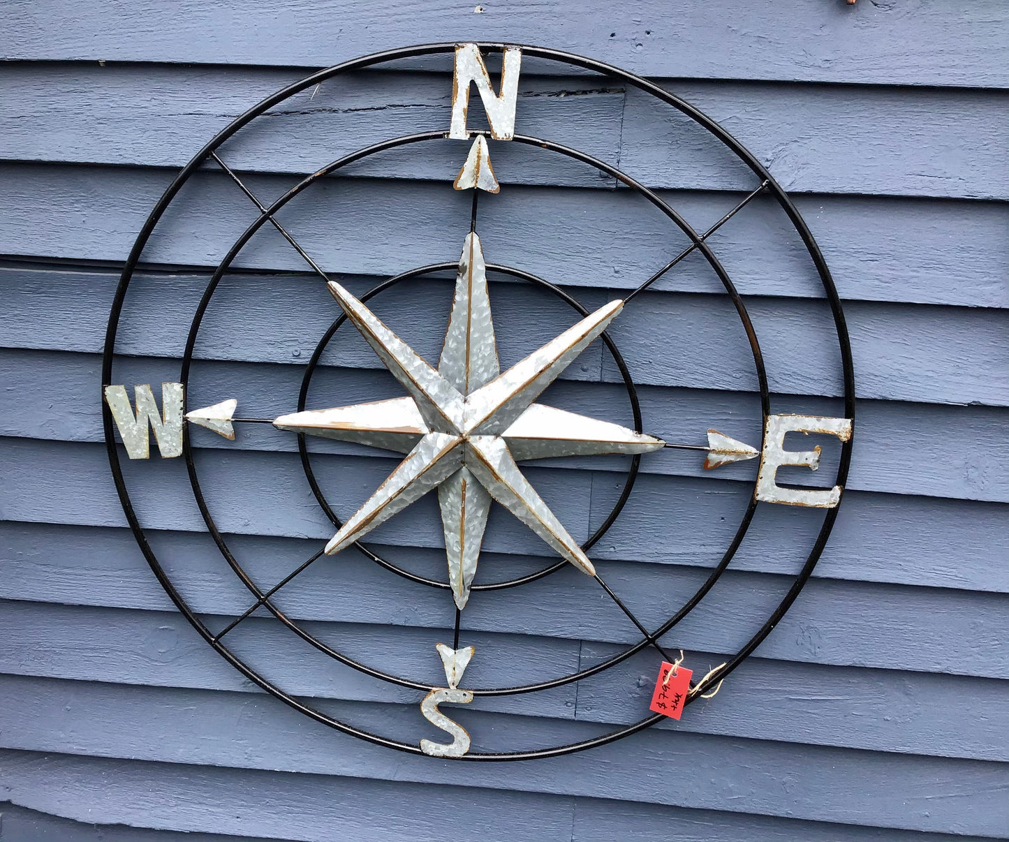 Compass - Large Metal Silver & Black