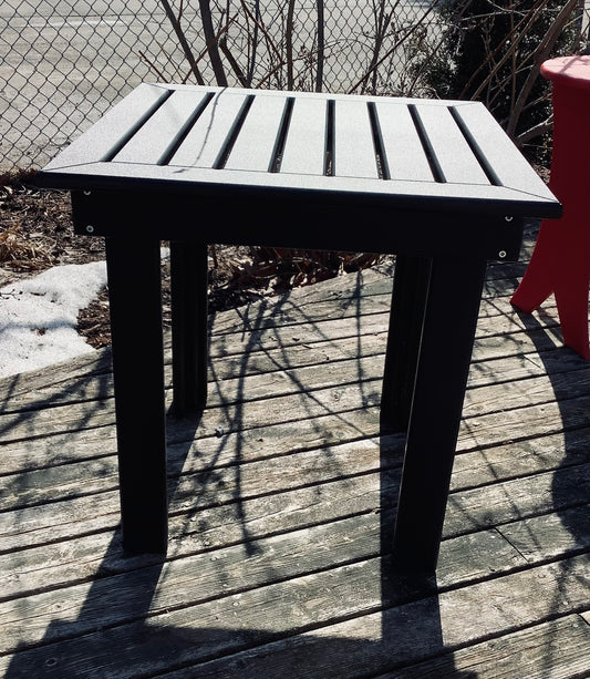 Beaver Springs - Square Slatted Side Table - Black