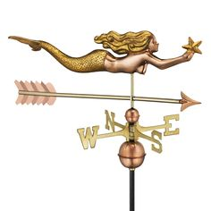 Mermaid with Starfish Weathervane