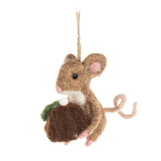 Ornament - Mouse with Christmas Pudding