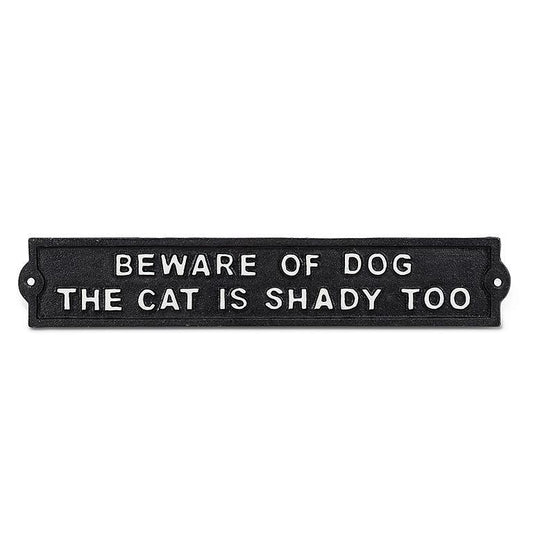 Rectangle "Beware of Dog" Sign