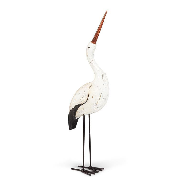 Tall Shore Bird with Metal Legs