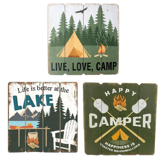 Assorted Vintage Camping Signs