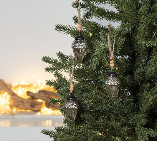 Silver Acorn Ornaments