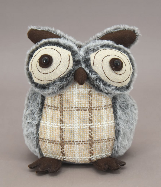 Standing Owl - Brown/Grey