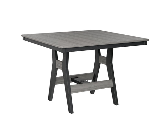 Berlin Gardens Harbor 44" Square Dining Table -Driftwood Gray on Black