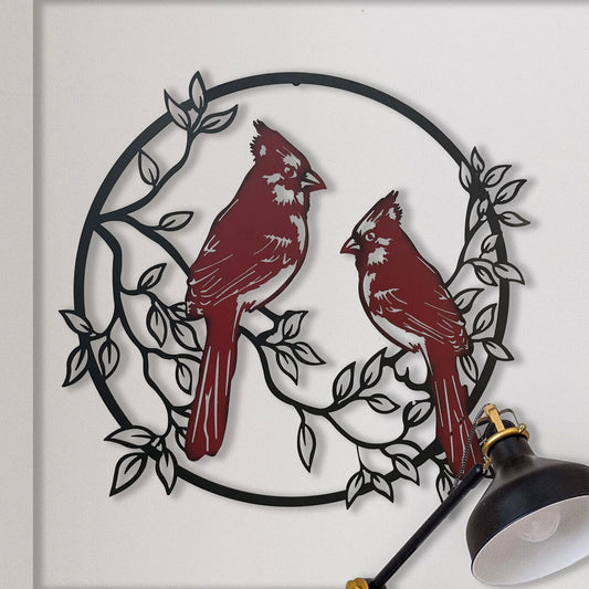 Red Cardinals - Metal Wall Art