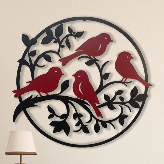 4 Cardinals - Metal Wall Art