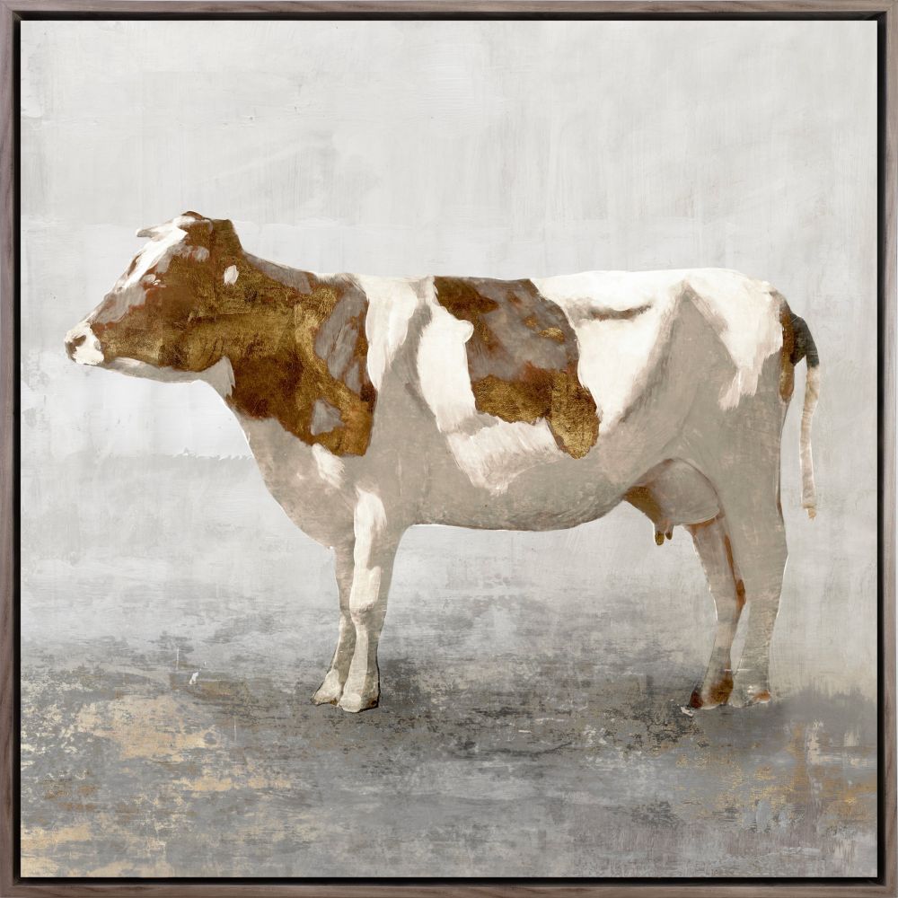 Paintings - Rustic Brown Cow