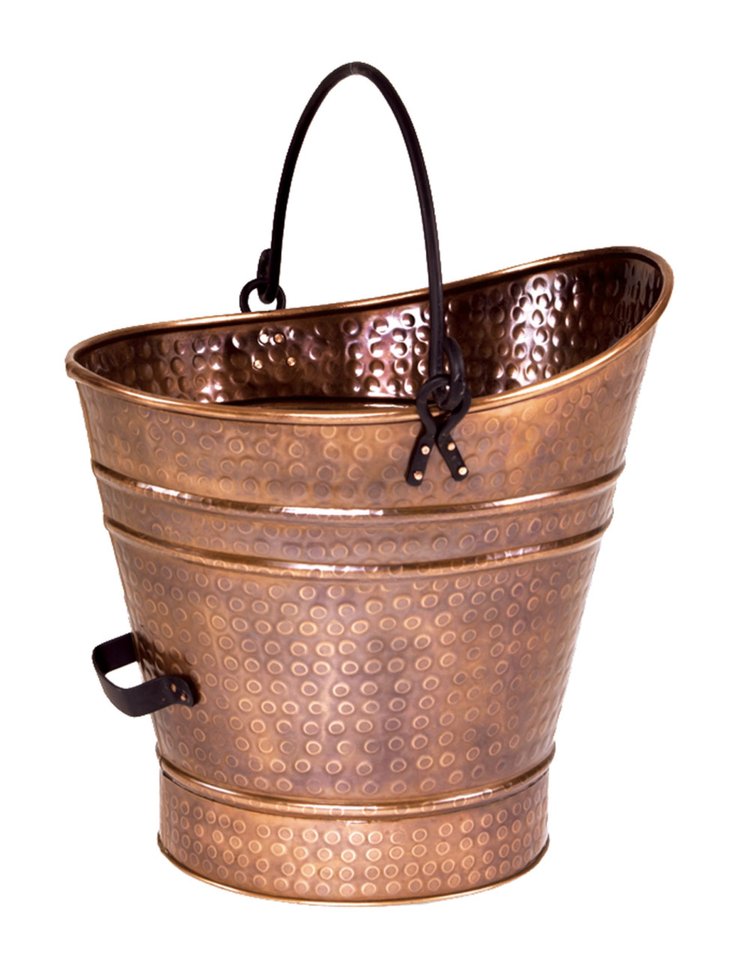 Large Hammered Copper Bucket