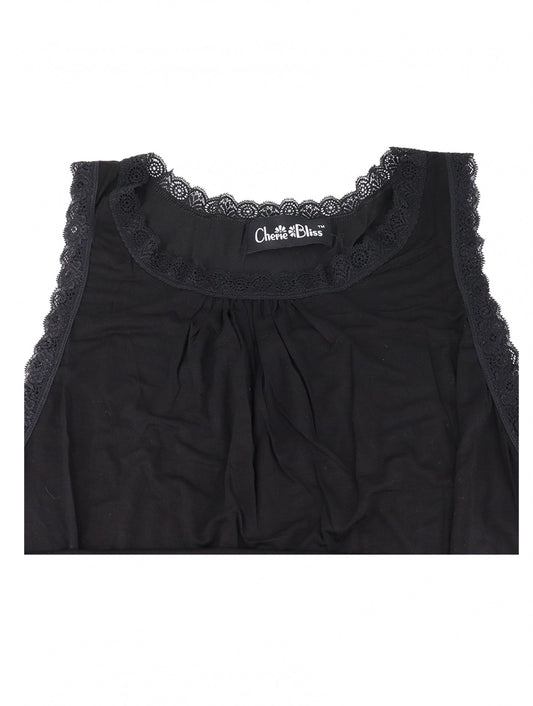 Black Lacy Tank Top