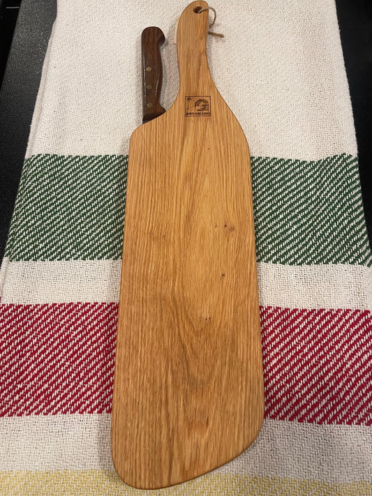GROHMANN KITCHEN KNIVES - Oak French Bread Board w/ bread knife -$168.00