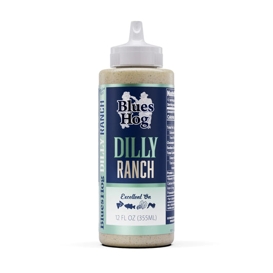 Blues Hog Dilly Ranch Sauce, Creamy Dressing & Dipping Sauce, All-Natural, Gluten-Free, No High Fructose Corn Syrup, 12 oz