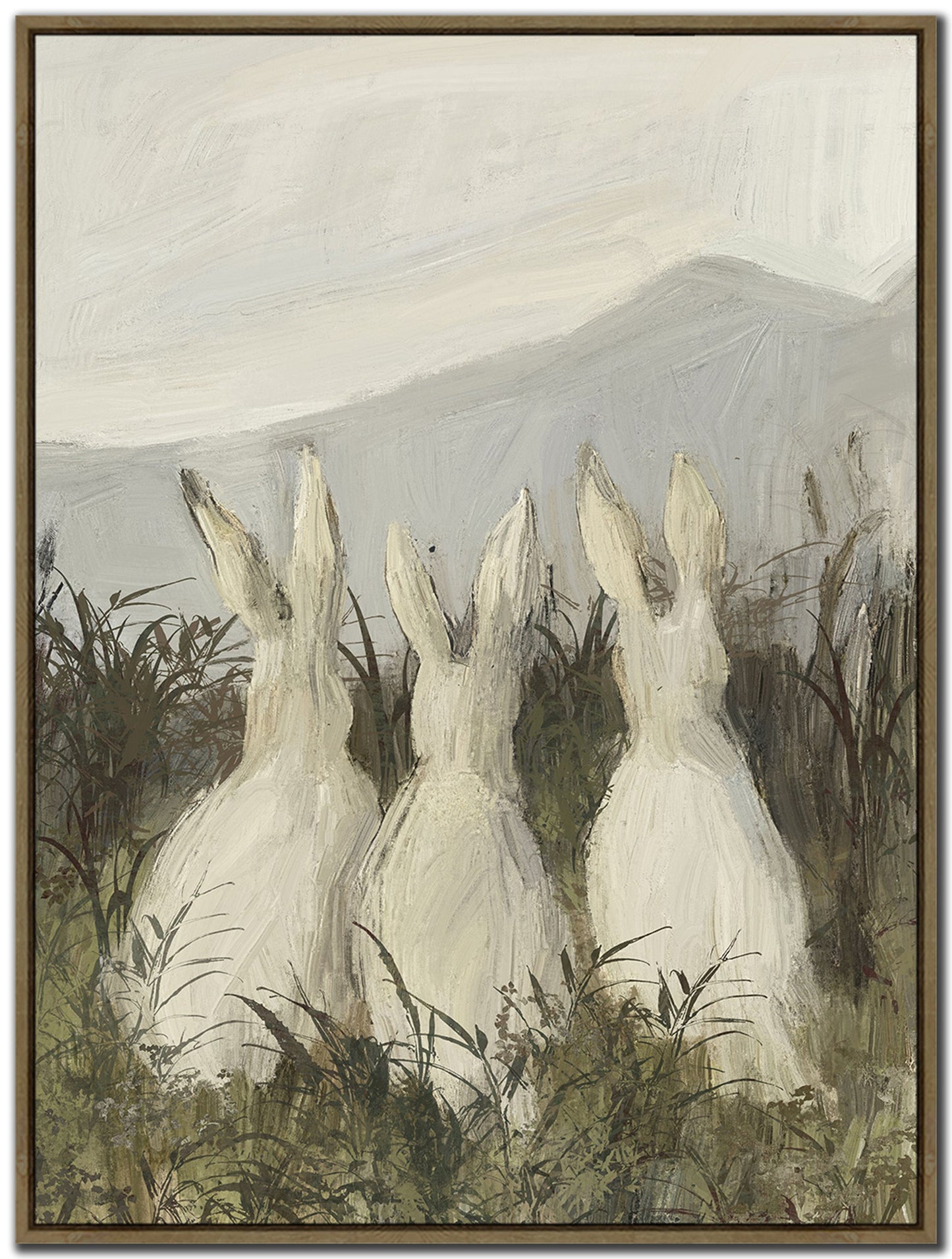 Paintings - Observers (3 Bunnies)