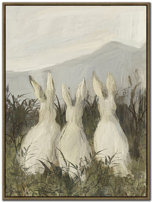 Paintings - Observers (3 Bunnies)