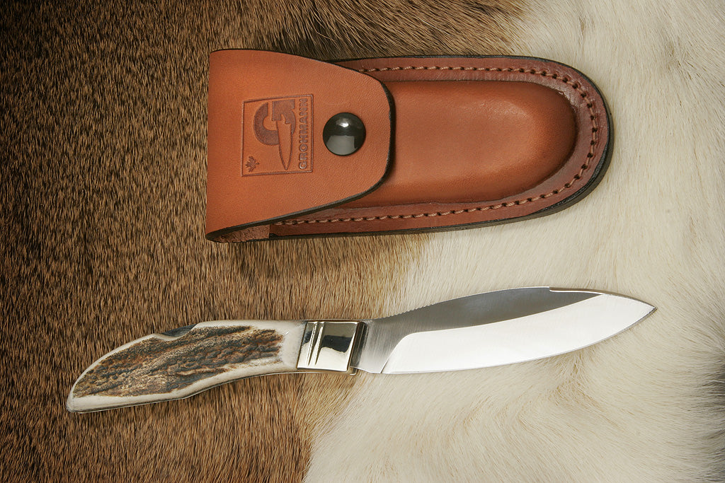 GROHMANN KNIVES - D.H.Russell Lock blade SS  Staghorn -#H300S - $307.00