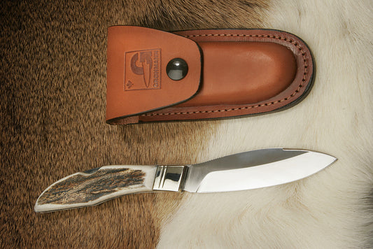 GROHMANN KNIVES - D.H.Russell Lock blade SS  Staghorn -#H300S - $307.00