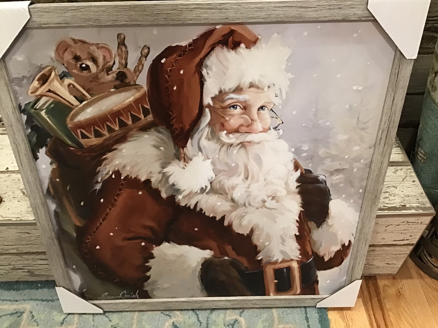 Forest Santa Painting