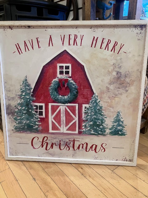 Christmas Barn Print